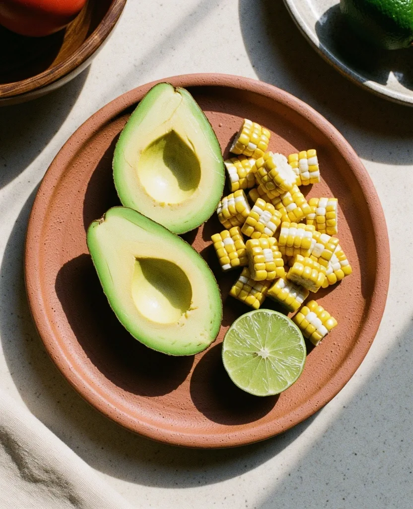 Ingredientes naturales y texturas botánicas